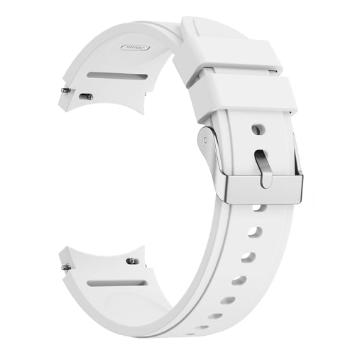 For Samsung Galaxy Watch4 44mm Silicone Replacement Strap Watchband(White)