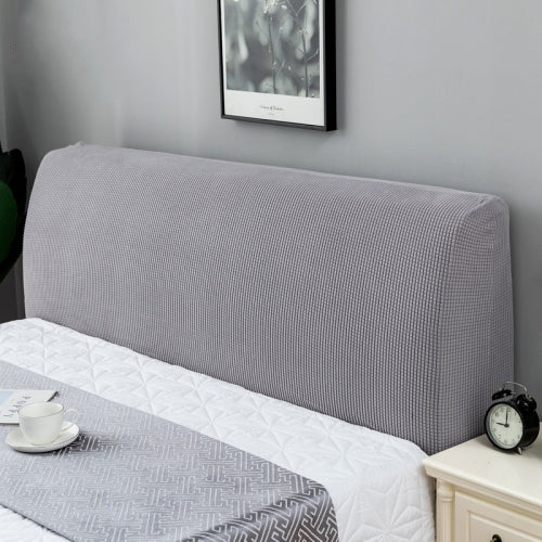 Polar Fleece Elastic Full Covered Headboard Dust Cover, Size:200cm(Light Gray)