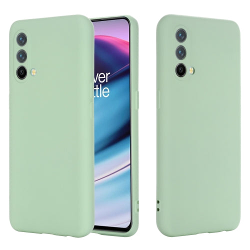 Pure Color Liquid Silicone Shockproof Full Coverage Case For OnePlus Nord CE 5G(Green)