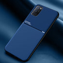 Classic Tilt Strip Grain Magnetic Shockproof PC + TPU Case For OPPO A52(Blue)
