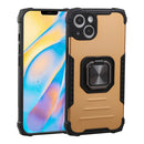 Fierce Warrior Series Armor All-inclusive Shockproof Aluminum Alloy + TPU Protective Case with Ring Holder For iPhone 13(Gold)