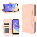 For vivo V21e 5G Skin Feel Calf Pattern Horizontal Flip Leather Case with Holder & Card Slots & Photo Frame(Pink)