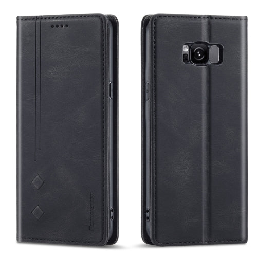 For Samsung Galaxy S8 Forwenw F2 Series Magnetic Horizontal Flip Leather Case with Holder & Card Slots & Wallet(Black)