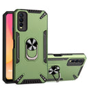 For vivo Y20 PC + TPU Protective Case with 360 Degrees Rotatable Ring Holder(Dark Green)