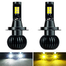 2 PCS EV15 H7 DC9-32V / 3000LM / 30W / 6000K+3000K IP65 Car LED Double Color Fog Light with 12LEDs CSP Lamp Beads(White Light + Amber Light)