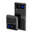 Electroplated Transparent Folding Case For Samsung Galaxy Z Flip3 5G(Black)