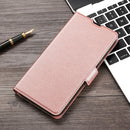 For Samsung Galaxy A72 5G / 4G Ultra-thin Voltage Side Buckle PU + TPU Horizontal Flip Leather Case with Holder & Card Slot(Rose Gold)