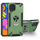 For Samsung Galaxy F62 PC + TPU Protective Case with 360 Degrees Rotatable Ring Holder(Dark Green)