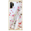 For Galaxy Note 10+ SULADA Flower Pattern Plating Diamond PC Protective Case(Gold)