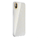For iPhone XR SULADA Gold Foil TPU Plating Protective Case(White)