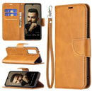 For vivo V21e 5G Retro Lambskin Texture Pure Color Horizontal Flip PU Leather Case with Holder & Card Slots & Wallet & Lanyard(Yellow)