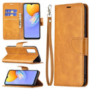 For vivo Y51 2020 / Y51a / Y51s Retro Lambskin Texture Pure Color Horizontal Flip PU Leather Case with Holder & Card Slots & Wallet & Lanyard(Yellow)