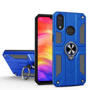 For Xiaomi Redmi Note 7 / Note 7 Pro Carbon Fiber Pattern PC + TPU Protective Case with Ring Holder(Dark Blue)