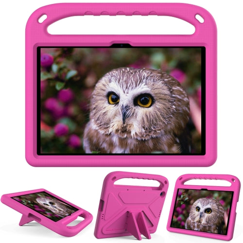 For Huawei Enjoy Tablet 2 / MatePad T10 / T10s Portable Handle EVA Shockproof Anti Falling Protective Case with Triangle Holder(Rose Red)