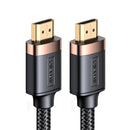 USAMS US-SJ529 U74 HDMI to HDMI 4K Glossy Aluminum Alloy HD Audio and Video Cable, Cable Length:3m(Black)