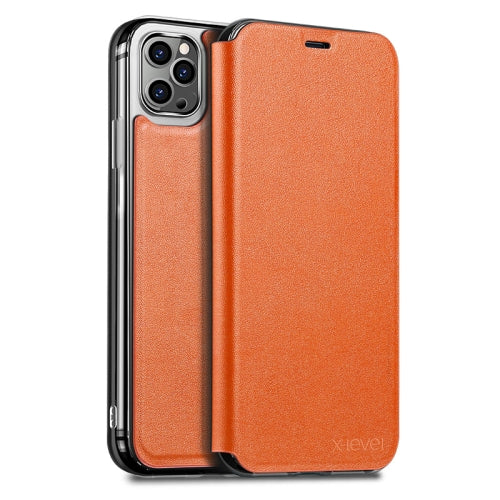 X-level Shandoo Series Ultra Thin PU + TPU Horizontal Filp Leather Case with Holder For iPhone 13 Pro(Orange)
