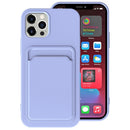 TPU + Flannel Lining Shockproof Case with Card Slots For iPhone 13 Pro Max(Light Purple)