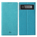 For Google Pixel 6 ViLi DMX Series Shockproof TPU + PU Leather Magnetic Attraction Horizontal Flip Case with Card Slot & Holder(Blue)