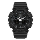 SANDA World Time Luminous Calendar Multifunctional Men Sports Quartz Watch(3111 All Black)
