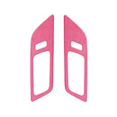Car Suede Wrap Door Handle Panel Cover for Ford Mustang 2015-2021, Left and Right Drive Universal(Pink)