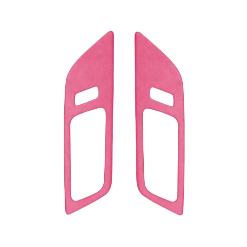 Car Suede Wrap Door Handle Panel Cover for Ford Mustang 2015-2021, Left and Right Drive Universal(Pink)