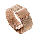 22mm 304 Stainless Steel Double Buckles Replacement Strap Watchband(Rose Gold)