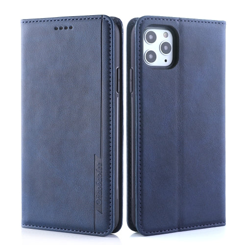 For iPhone 11 Pro Max Diaobaolee Gemini Magnetic Buckle Horizontal Flip Leather Case with Holder & Card Slots(Blue)