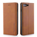 For iPhone 8 Plus / 7 Plus Diaobaolee Gemini Magnetic Buckle Horizontal Flip Leather Case with Holder & Card Slots(Yellow)