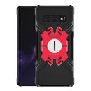 For Galaxy S10 Hero Series Anti-fall Wear-resistant Metal Protective Case with Bracket(Black Red)