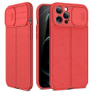 Litchi Texture Sliding Camshield TPU Protective Case For iPhone 13 Pro(Red)