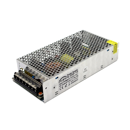 S-200-12 DC12V 16.7A 200W LED Regulated Switching Power Supply, Size: 199 x 98 x 42mm