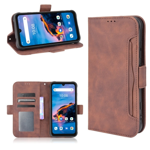 For UMIDIGI Bison Pro Skin Feel Calf Pattern Horizontal Flip Leather Case with Holder & Card Slots & Photo Frame(Brown)