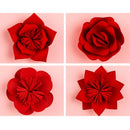 4 in 1 Flowers Creative Paper Cutting Shooting Props Flowers Papercut Jewelry Cosmetics Background Photo Photography Props