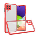 For Samsung Galaxy A22 Michelin Tires Texture Acrylic + TPU Shockproof Protective Case(Red)