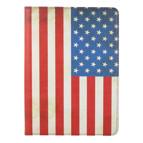360 Degree Rotating Flag Pattern Leather Tablet Case with Holder For iPad Pro 11 2021 / 2020(USA Flag)