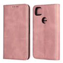 For Google Pixel 4a Calf Texture Magnetic Horizontal Flip Leather Case with Holder & Card Slots & Wallet(Rose Gold)