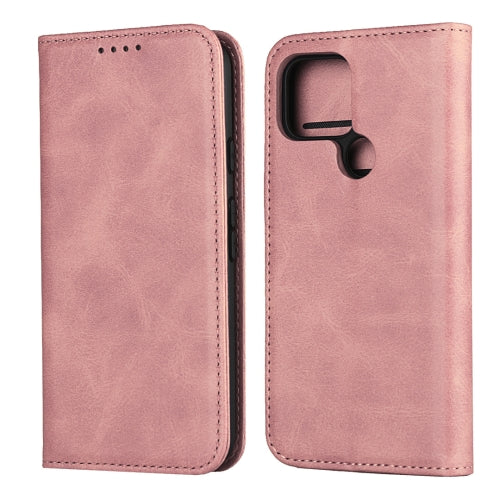 For Google Pixel 5 Calf Texture Magnetic Horizontal Flip Leather Case with Holder & Card Slots & Wallet(Rose Gold)
