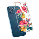 High Translucent Electroplating Flower Pattern TPU + PC Shockproof Case For iPhone 13 Pro(Hibiscus)
