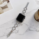 O-shaped Chain Metal Replacement Strap Watchband For Apple Watch Series 7 45mm/6&SE&5&4 44mm/3&2&1 42mm(Silver)