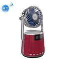 SOAIY K8 Wireless Bluetooth Dual Alarm Clock Speaker with Small Fan(Red)