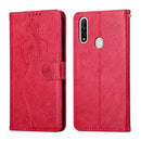 For OPPO A8 / A31 Beauty Girl Embossing Pattern Horizontal Flip Leather Case with Holder & Card Slot & Wallet & Photo Frame(Red)