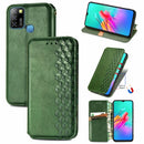 For Infinix Smart 5 Cubic Grid Pressed Horizontal Flip Magnetic PU Leather Case with Holder & Card Slots & Wallet(Green)