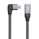 100W USB-C / Type-C Elbow Male to USB-C / Type-C Female Full-function Data Extension Cable, Cable Length:0.2m
