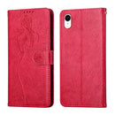 Beauty Girl Embossing Pattern Horizontal Flip Leather Case with Holder & Card Slot & Wallet & Photo Frame For iPhone XR(Red)