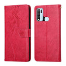 For vivo Y50 / Y30 Beauty Girl Embossing Pattern Horizontal Flip Leather Case with Holder & Card Slot & Wallet & Photo Frame(Red)
