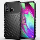 For Galaxy A40 Thunderbolt Shockproof TPU Soft Case(Black)