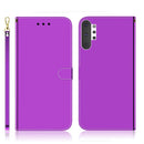 For Galaxy Note 10+ Imitated Mirror Surface Horizontal Flip Leather Case with Holder & Card Slots & Wallet & Lanyard(Purple)