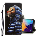 For Galaxy A70 3D Colored Drawing Horizontal Flip PU Leather Case with Holder & Card Slots & Wallet(Down Jacket Cat)
