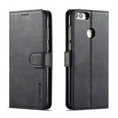 For Huawei P smart /Enjoy 7S LC.IMEEKE Calf Texture Horizontal Flip Leather Case, with Holder & Card Slots & Wallet(Black)