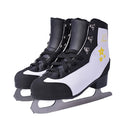 BING XING Unisex Genuine Leather Anti-collision Figure Skating Ice Skates Shoes, Size: 35(Black White)
